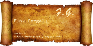 Funk Gergely névjegykártya