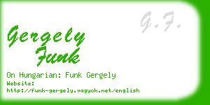 gergely funk business card